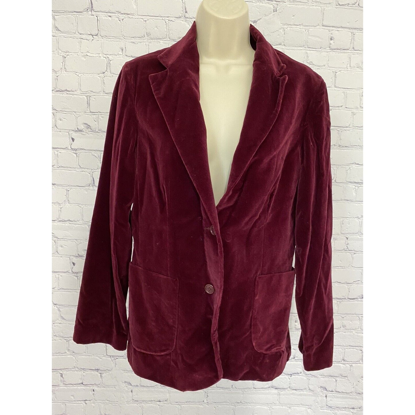 Addenda Vintage Raspberry Colored Two Button Jacket W Pockets Size 2