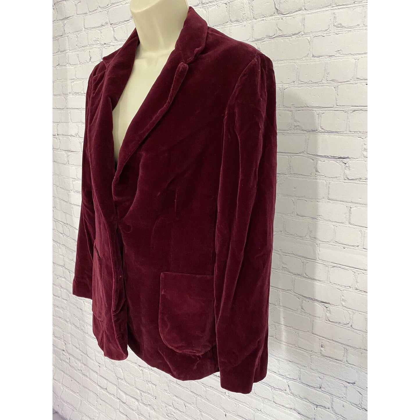 Addenda Vintage Raspberry Colored Two Button Jacket W Pockets Size 2