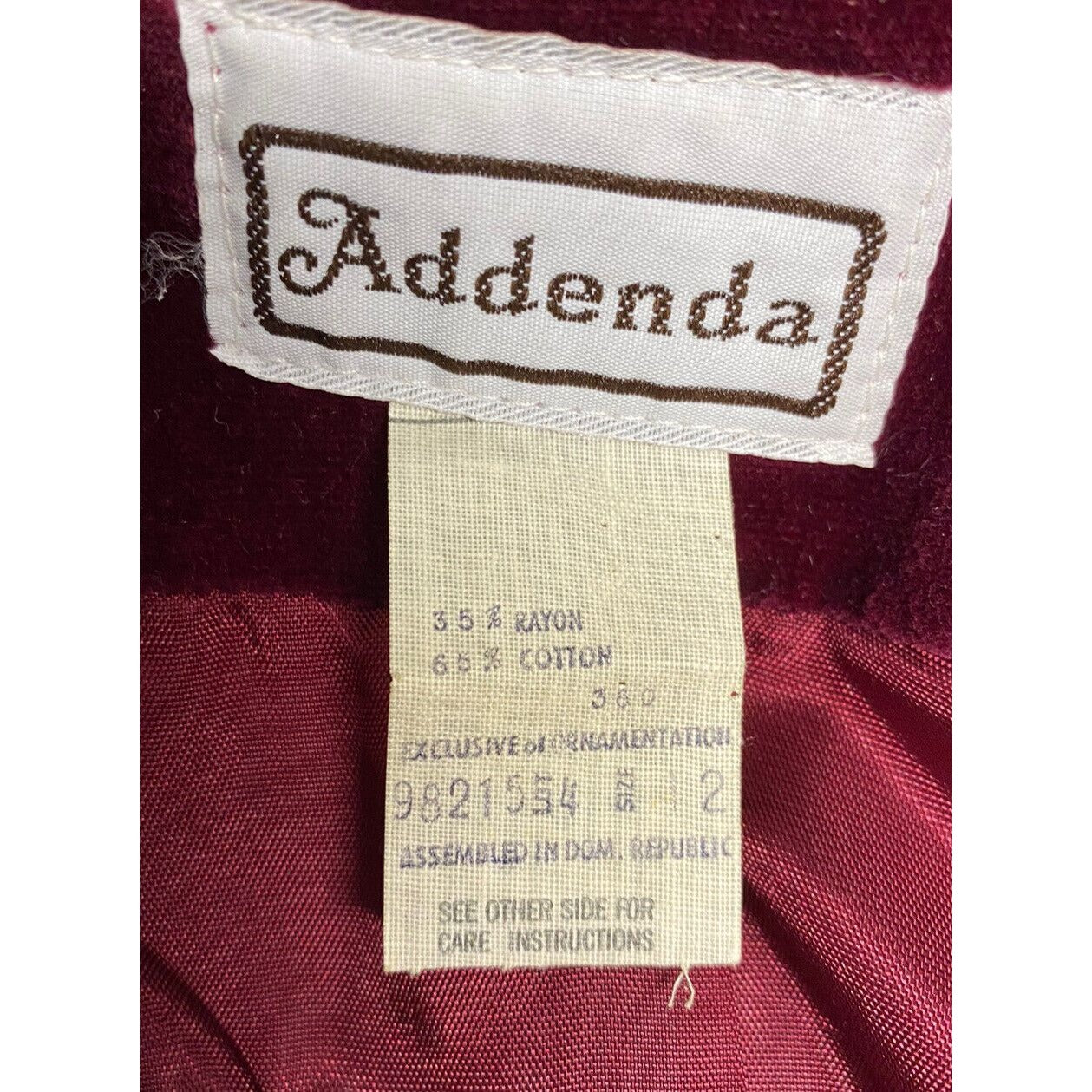 Addenda Vintage Raspberry Colored Two Button Jacket W Pockets Size 2