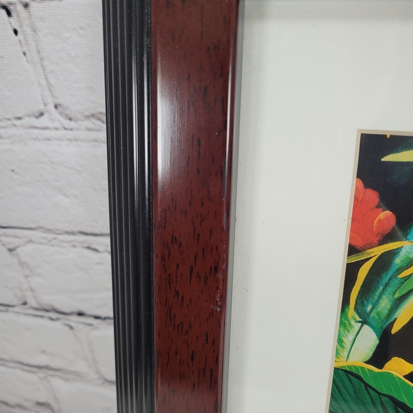 Robin McCoy Signed “Tropical Heat” Floral Plant Art Print Professionally Framed