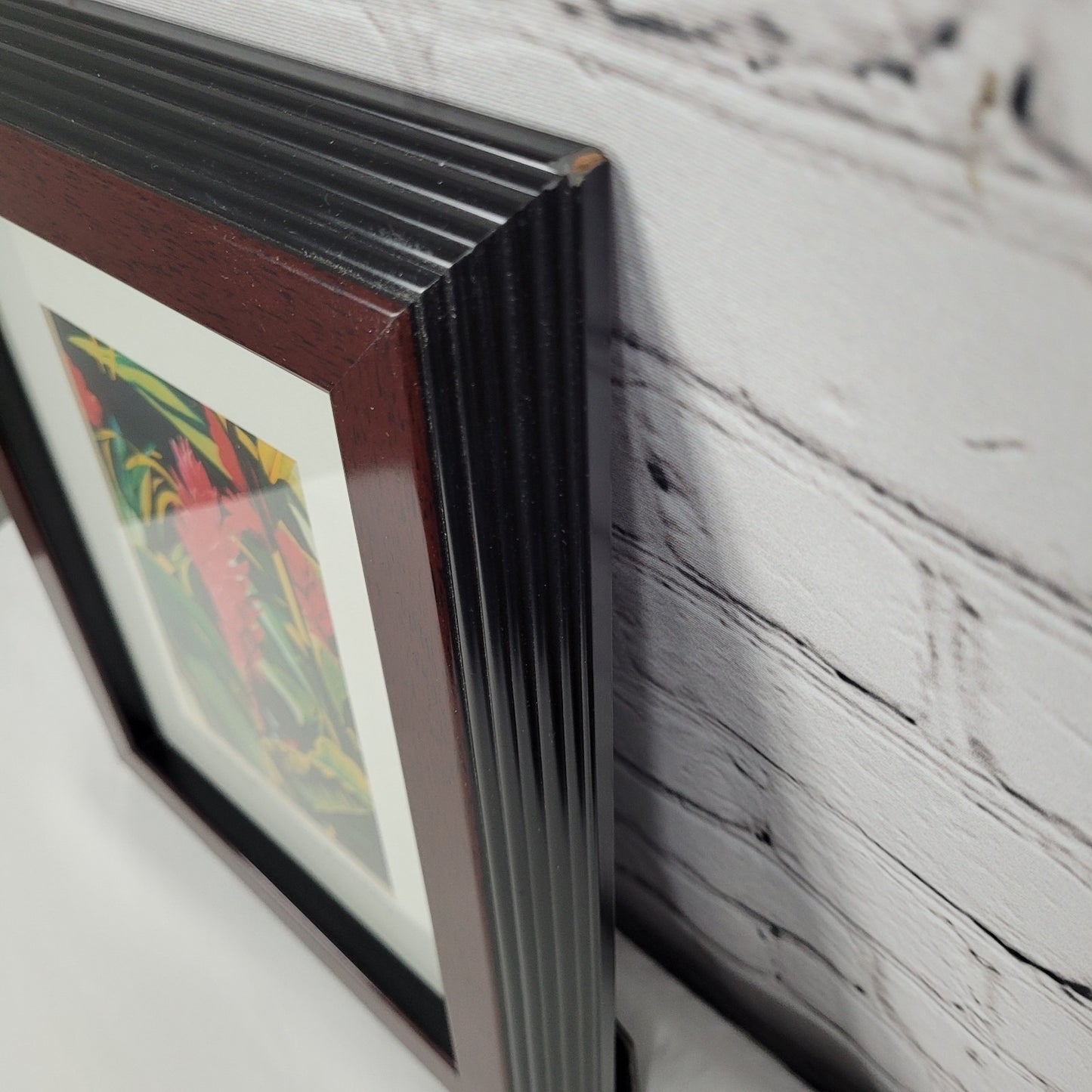 Robin McCoy Signed “Tropical Heat” Floral Plant Art Print Professionally Framed