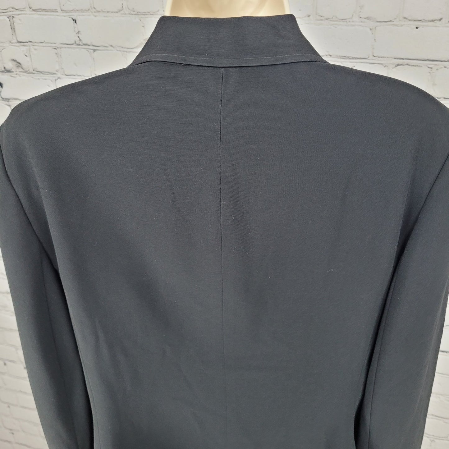 VTG Ann Taylor Black Classic 1 Button Ventless Notch Blazer Jacket Size 10