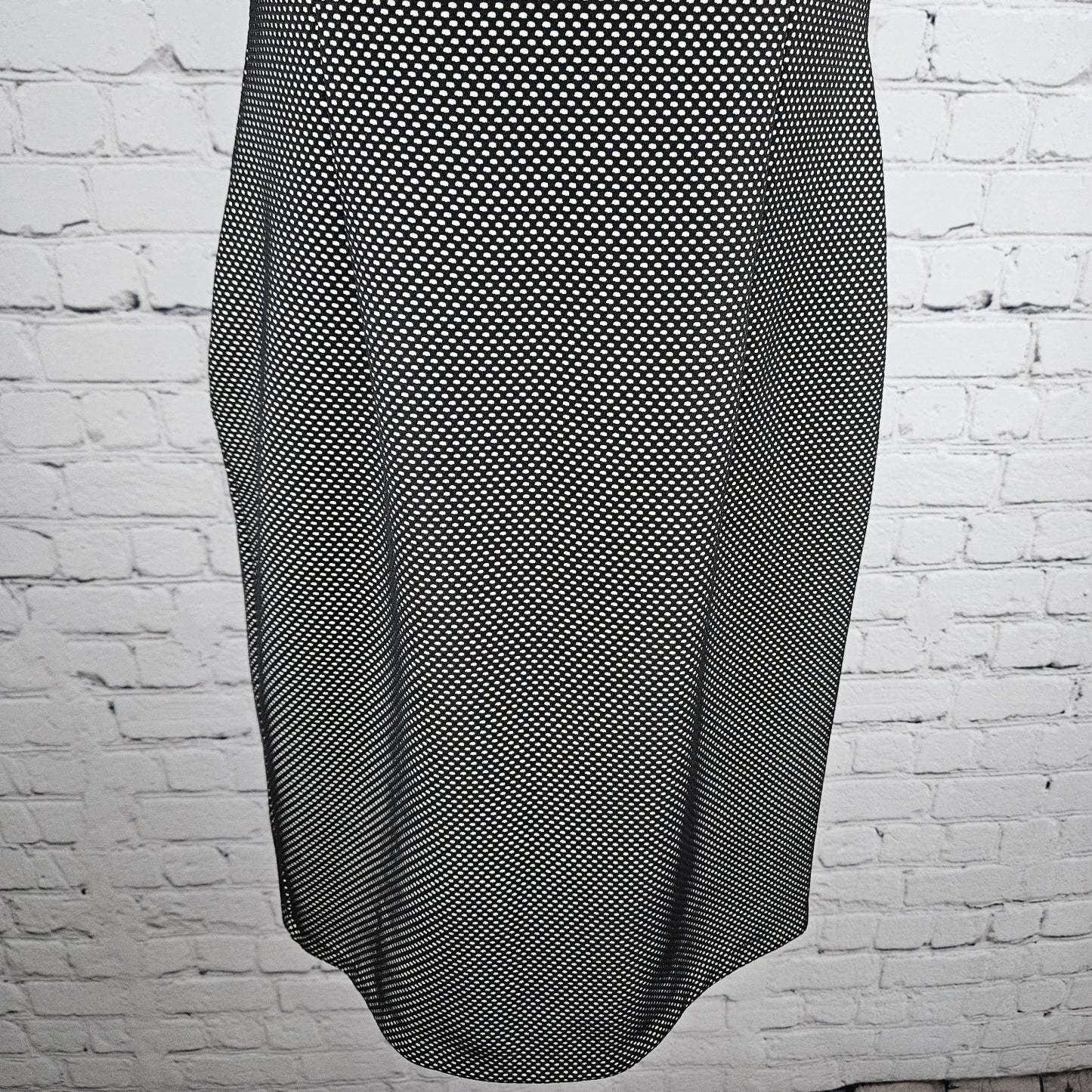 Necessary Objects Black Ivory Sleeveless Sheath Midi Dress USA Medium M