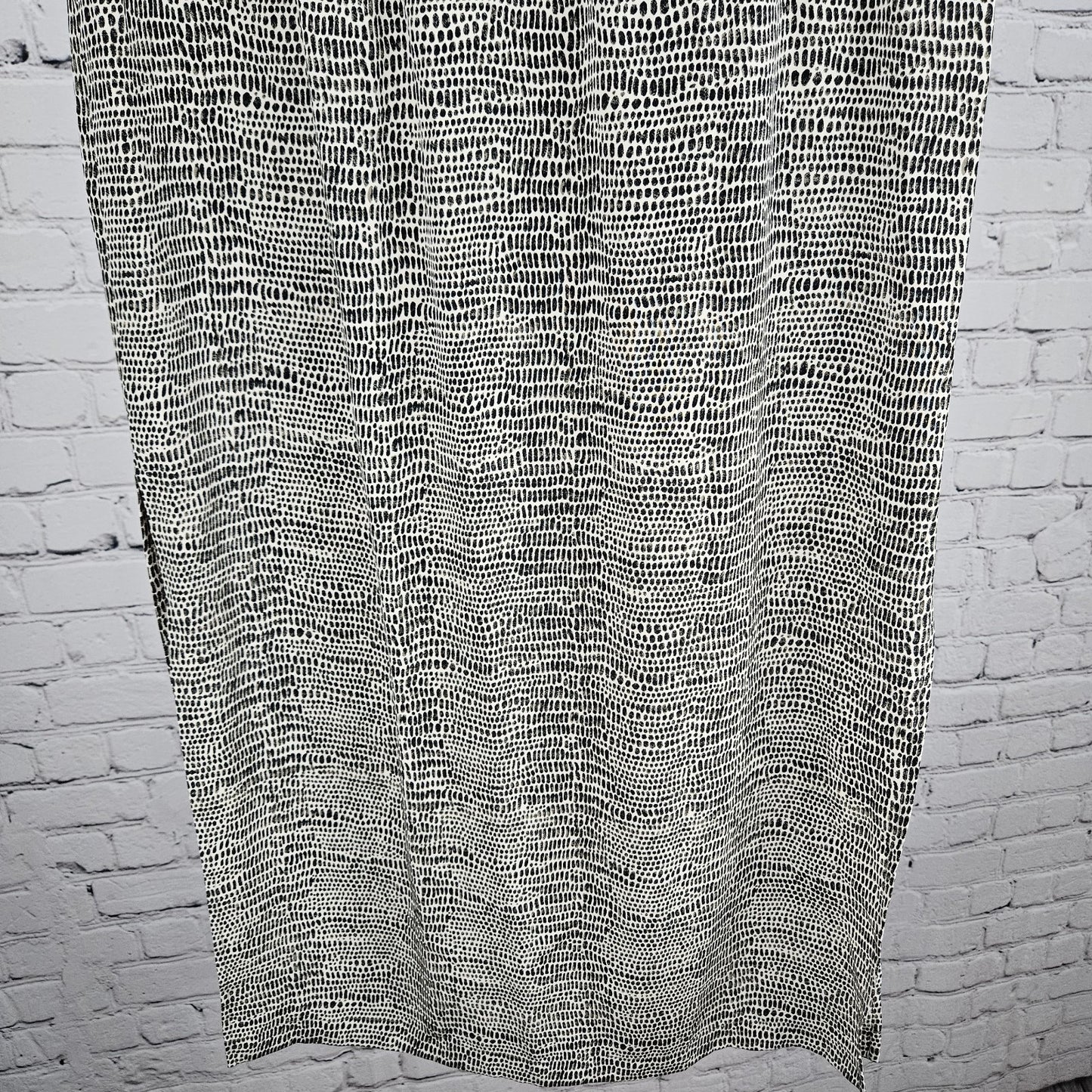 Allison Taylor Beige Brown 100% Silk Animal Print Side Slits Midi Skirt Small S