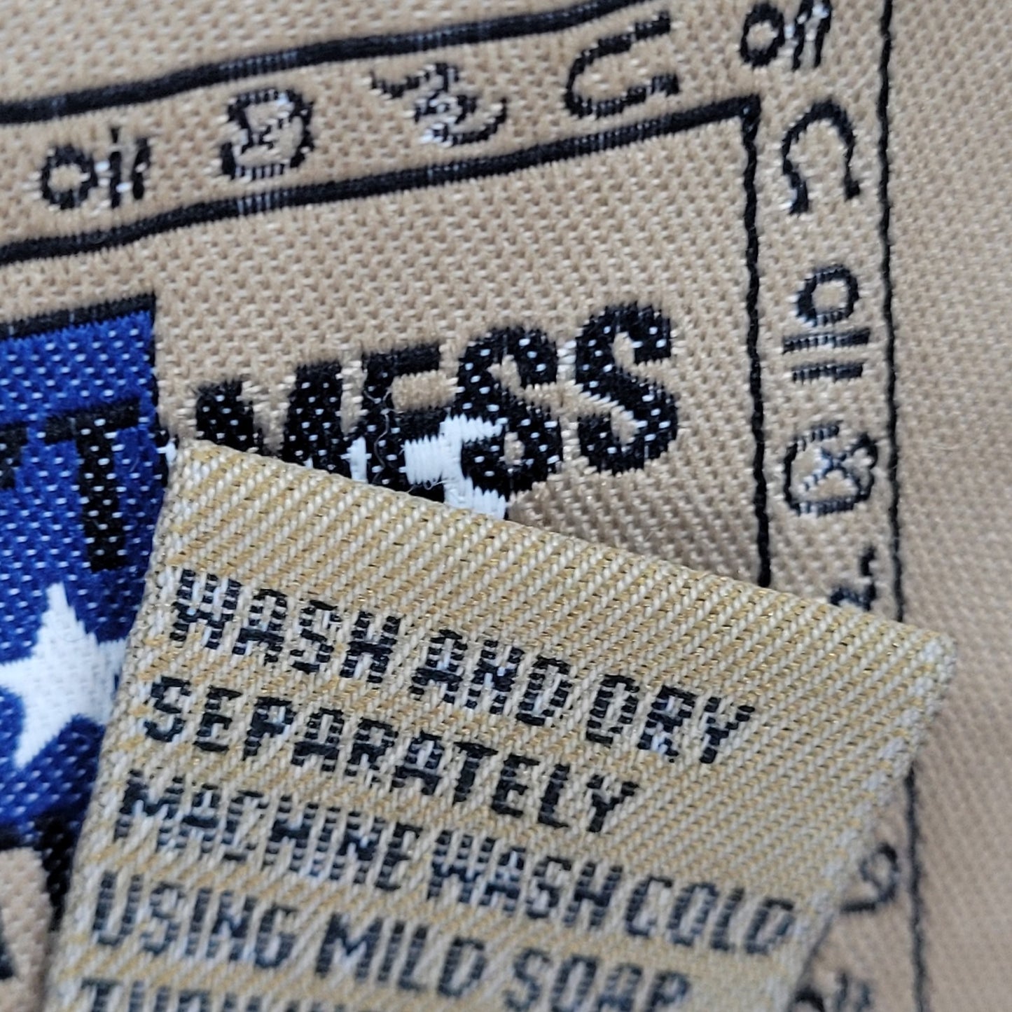 VTG Don't Mess With Texas Ivory Sherpa Toggle Pockets Lined Coat Large L