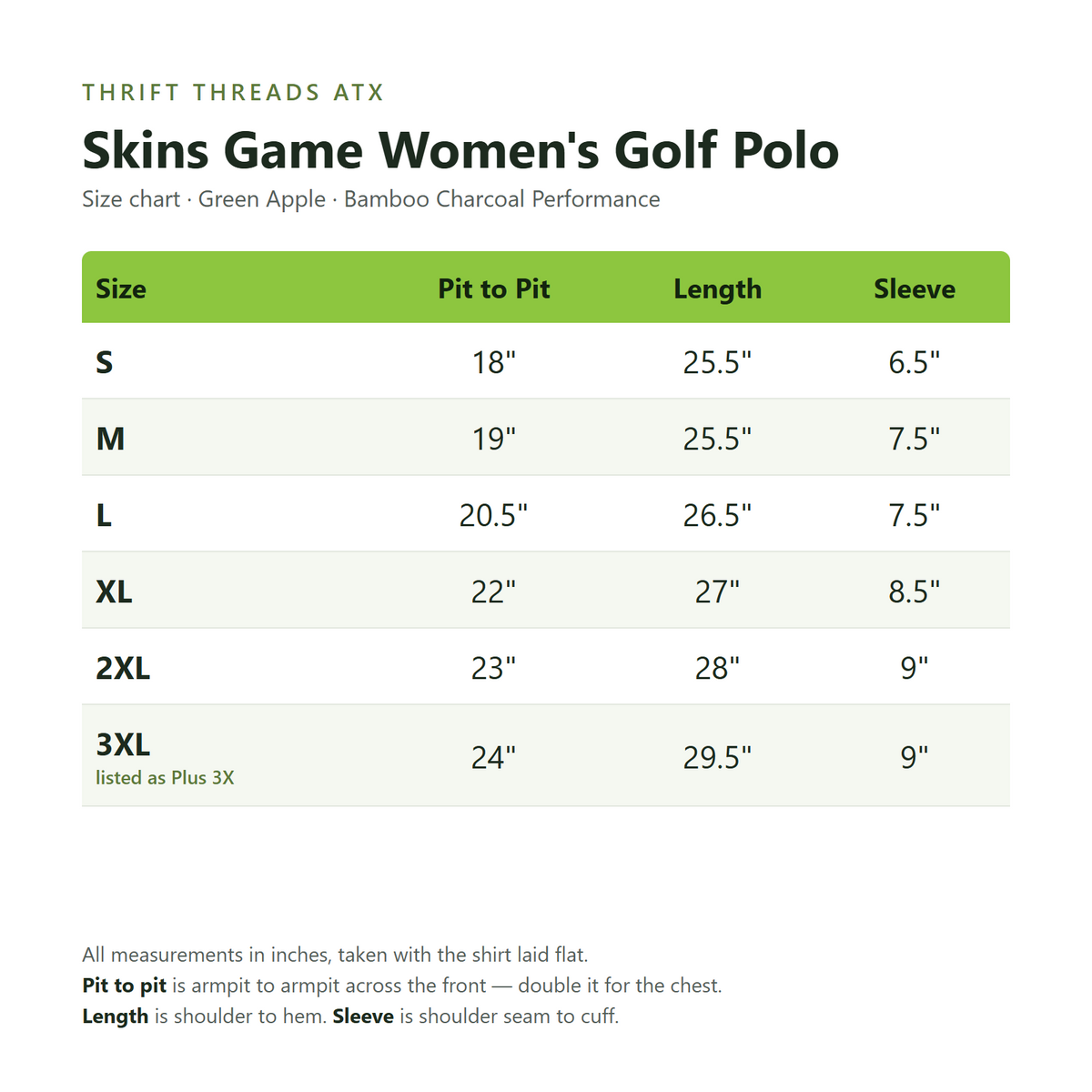 Skins Game Women Green Apple Bamboo Charcoal Dry Ply Performance Golf Polo Shirt