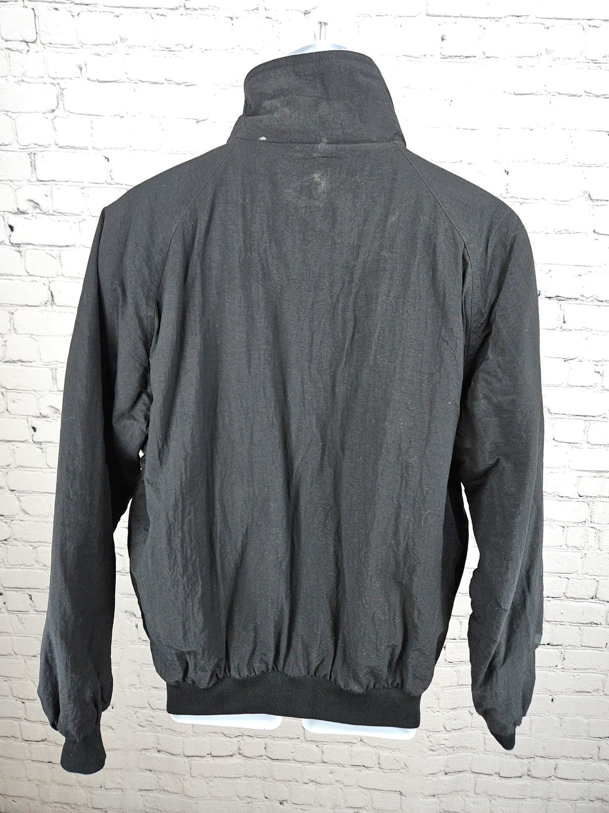 VTG Port Authority Nvidia Logo Black Fleece Lined Nylon Full Zip Jacket Mens M
