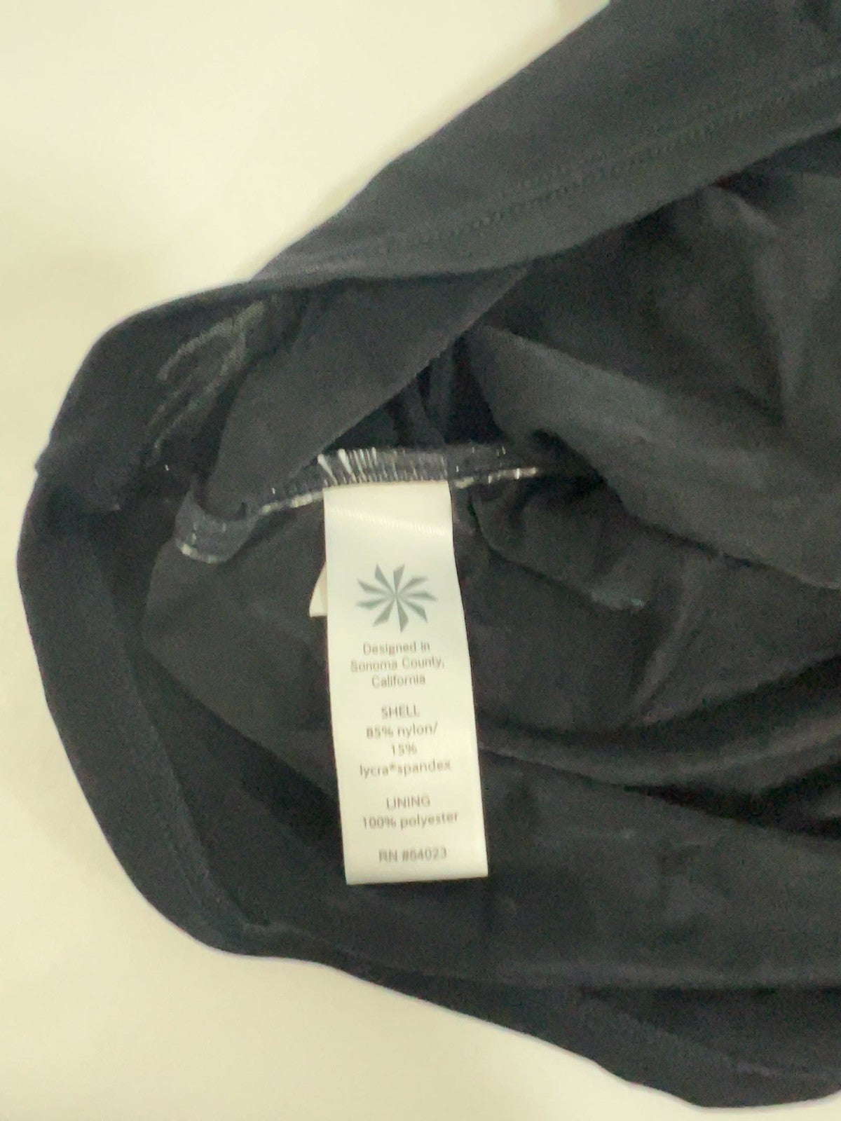 Athleta Black Ruched Strappy Back Halter Tankini Swim Top S