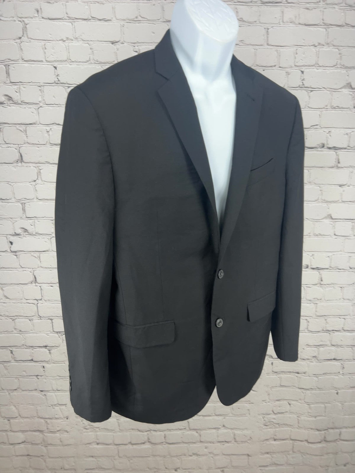 Jos A Bank Black 100% Wool Slim Fit 2 Button Blazer Sport Coat 40R