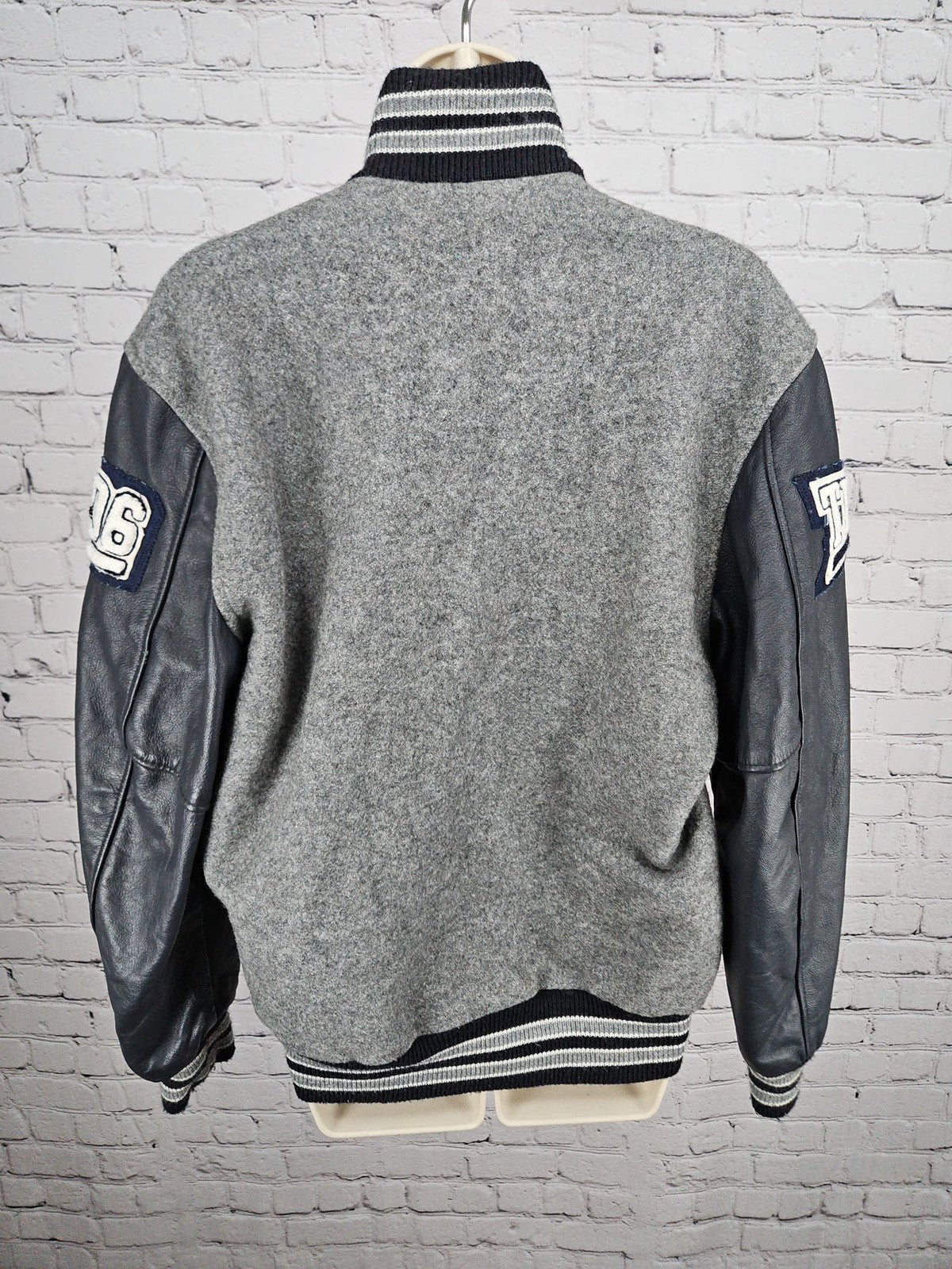 Neff Titans 2006 Gray Navy Wool Leather Varsity Letterman Jacket USA M