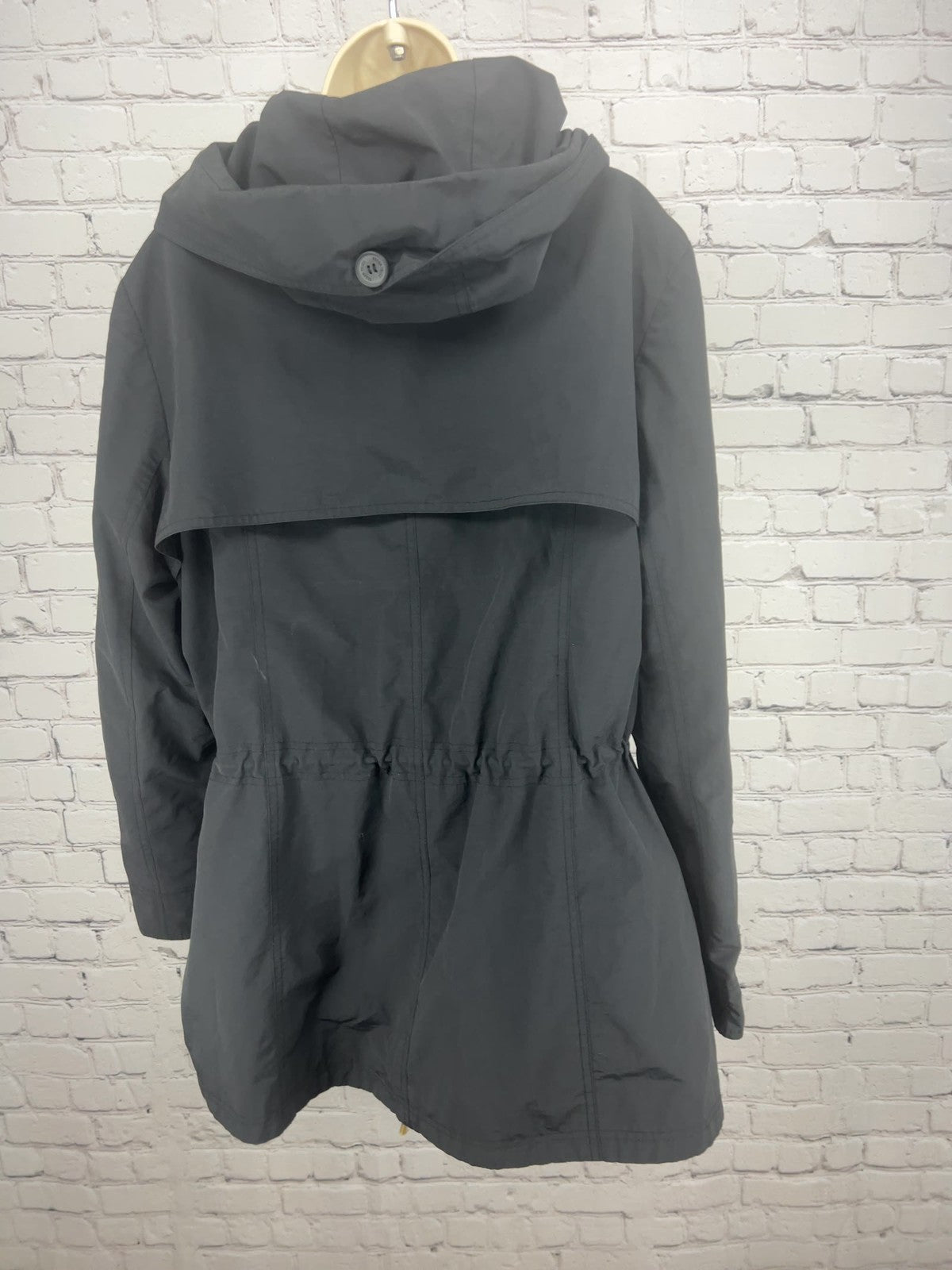 Ellen Tracy Black Hooded Drawstring Waist Utility Anorak Jacket Women's 2X