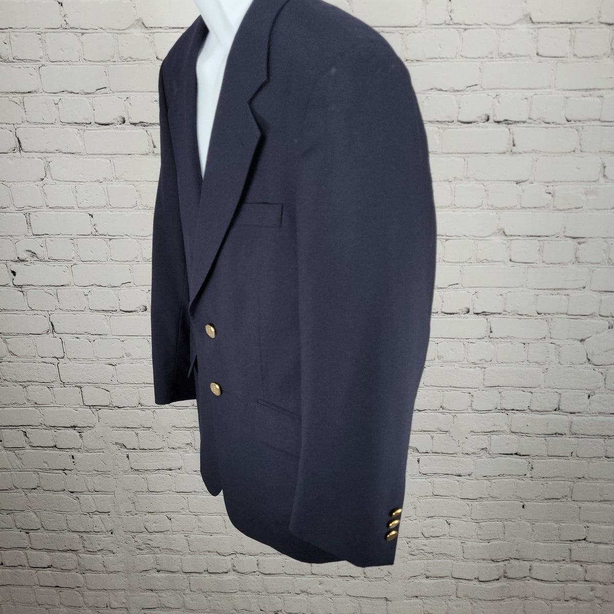 Mapelli De Milano Navy 100% Wool 2 Button Notch Blazer Sport Coat Size 37S