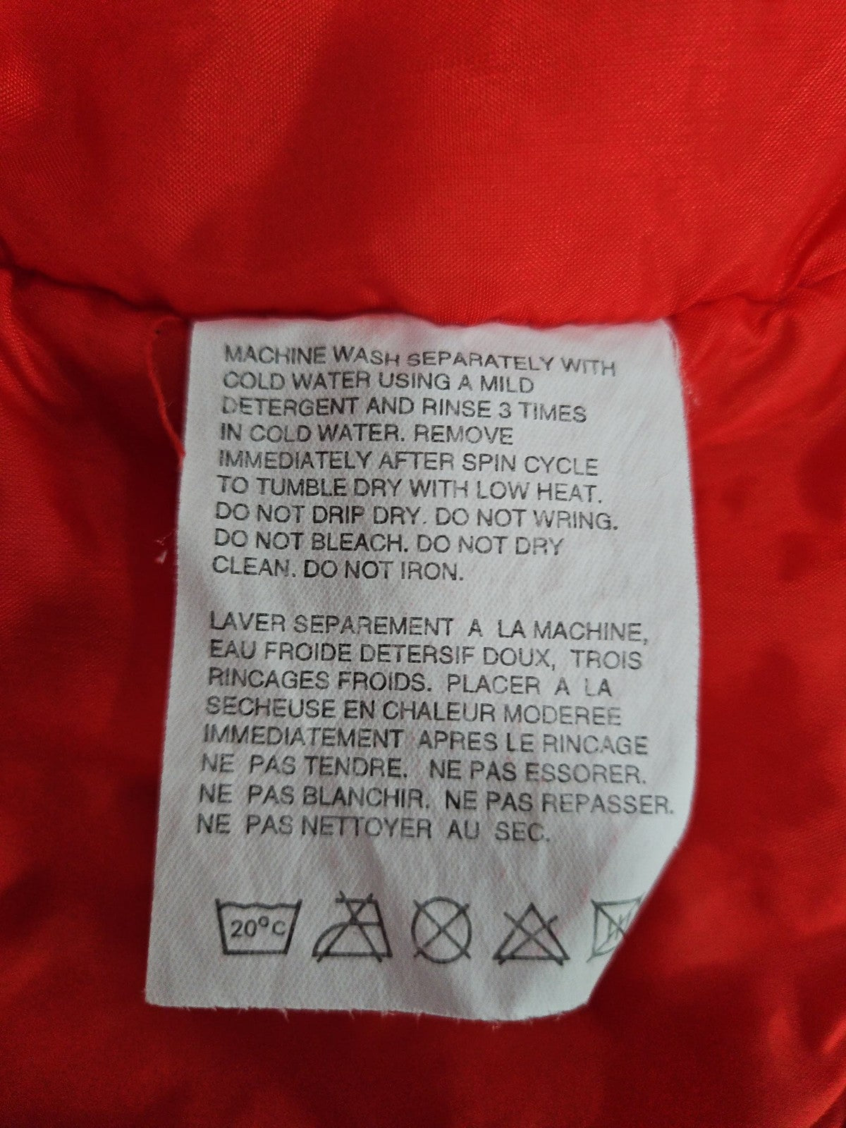 VTG APS CB Red Orange Nylon Insulated Cinched Waist Ski Jacket Womens 10