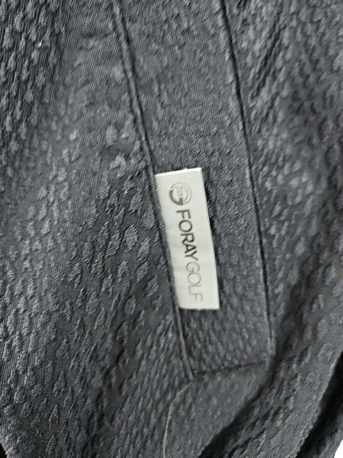 Foray Golf Black Textured Full Zip Stand Collar Jacket Women's S