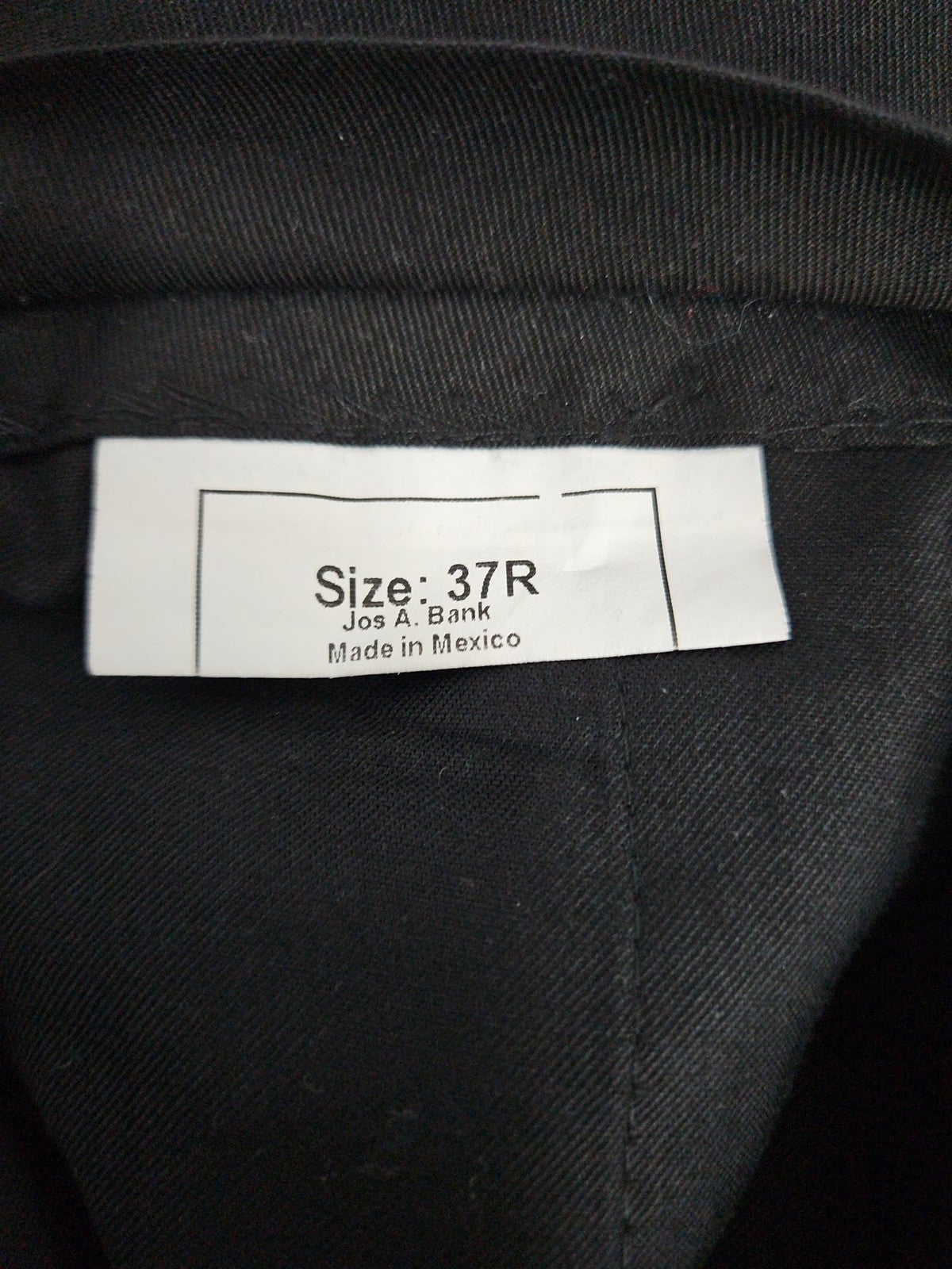 Jos A Bank Black 100% Wool Pleated Cuffed Dress Pants 37R (37X31.5)