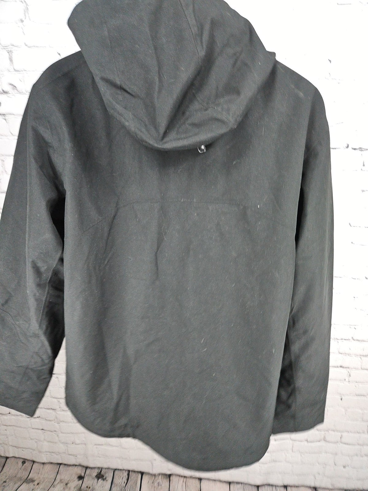 NWD Port Authority Black Hooded Full Zip Lined Jacket Red River Logo Men's L