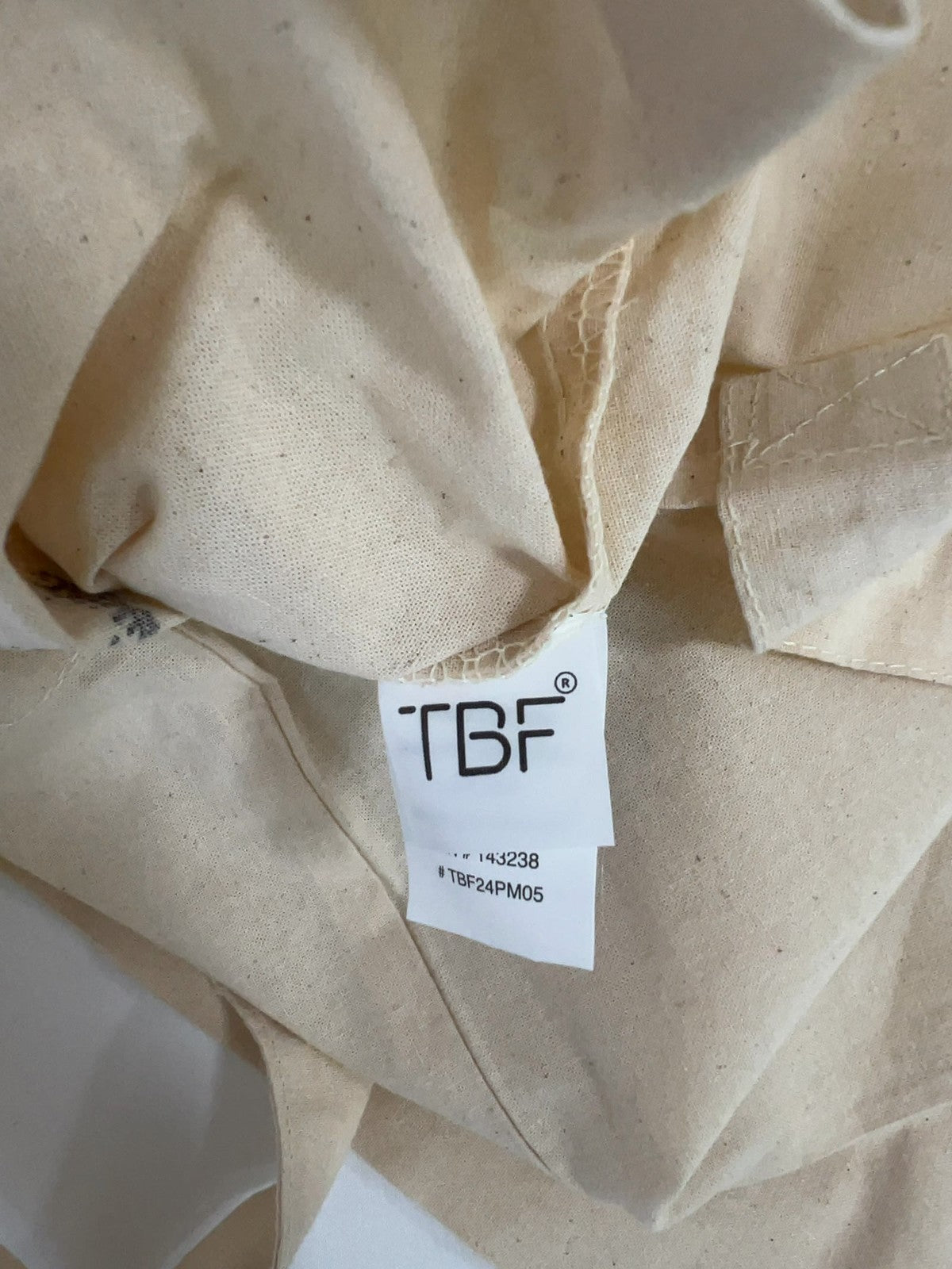 NWOT TBF Natural Canvas The Deadbeat Earth Sweeps Print Cotton Tote Bag