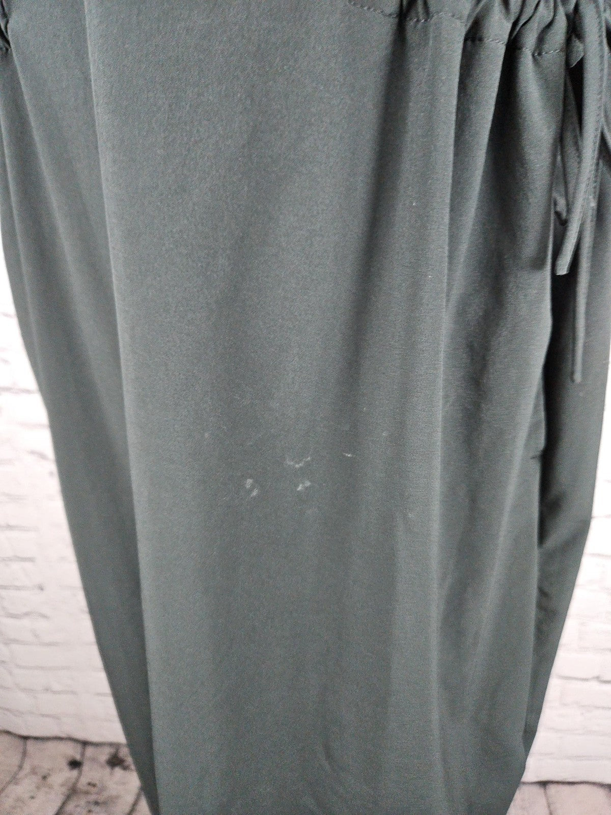 Royal Robbins Women's Black Shawl Collar Drawstring Waist Shirt Dress L