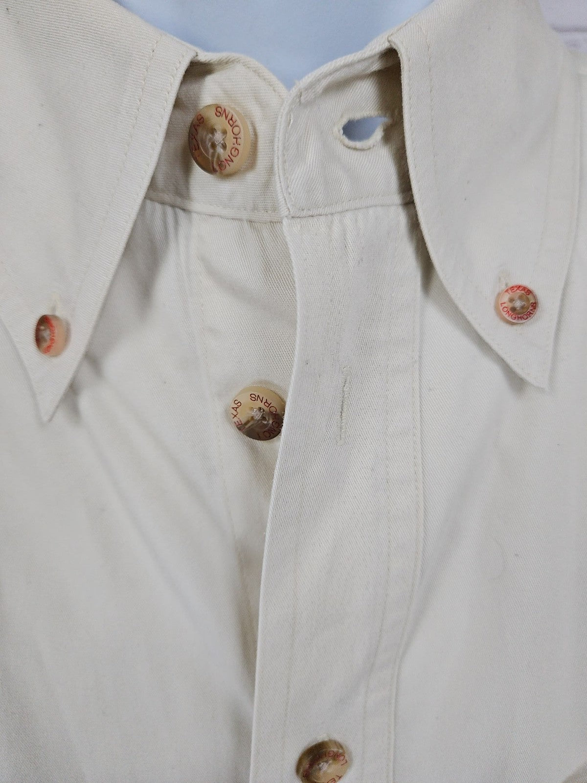 University Co-op Texas Longhorns Cream Button Down Long Sleeve Shirt XXL