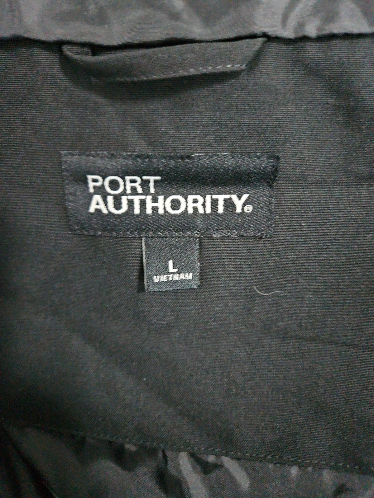 NWD Port Authority Black Hooded Full Zip Lined Jacket Red River Logo Men's L