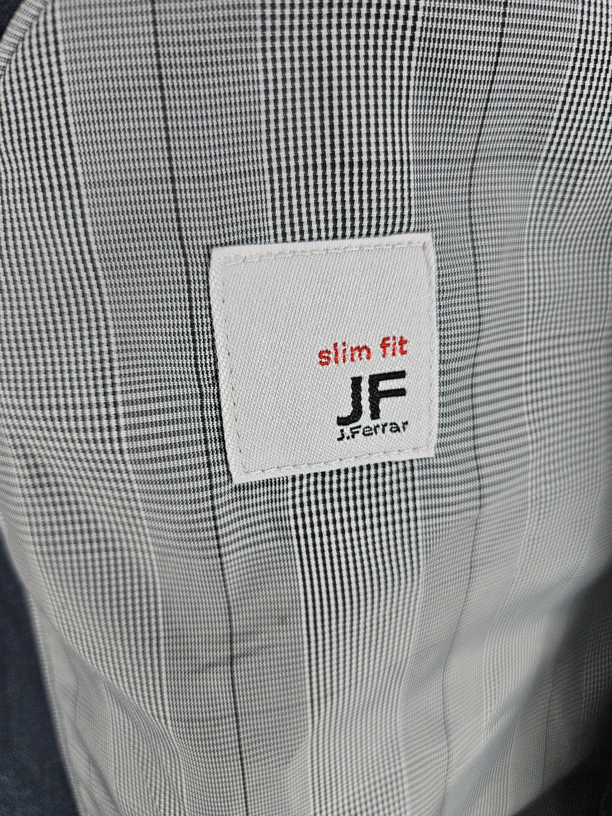 J.Ferrar Slim Fit Charcoal 2 Button Notch Lapel Blazer Sport Coat 46R