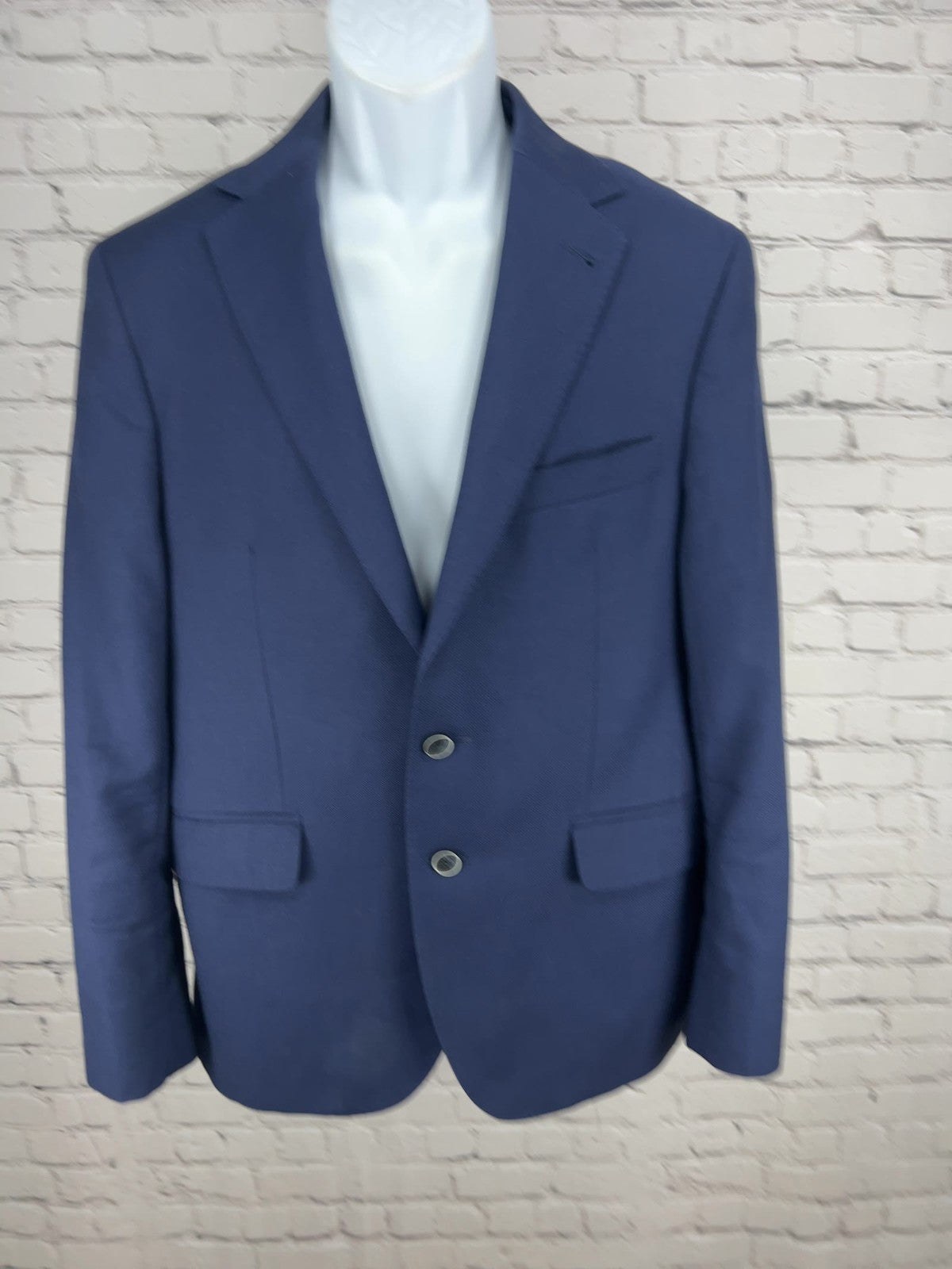 Joseph Abboud Heritage Navy 100% Wool 2 Button Slim Fit Blazer Sport Coat 40S
