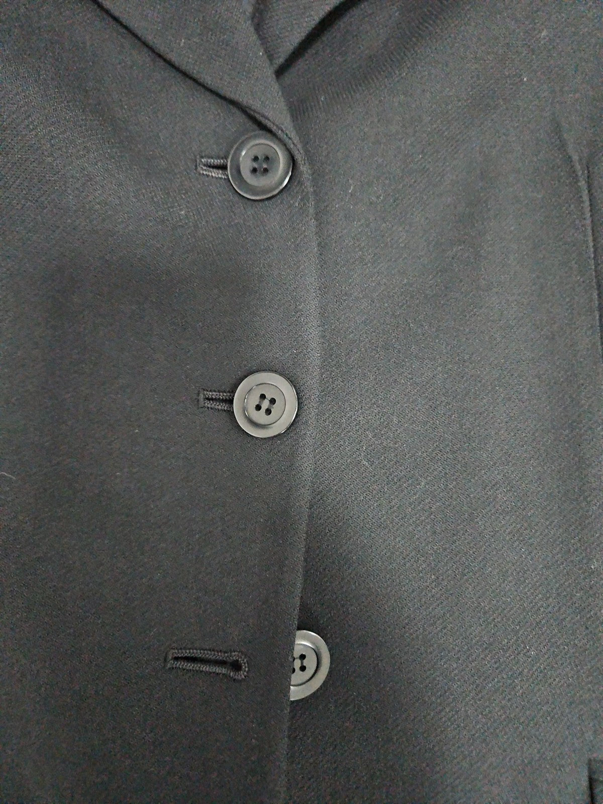VTG Jones New York Black Wool Blend 3 Button Notch Lapel Lined Blazer Women's 6