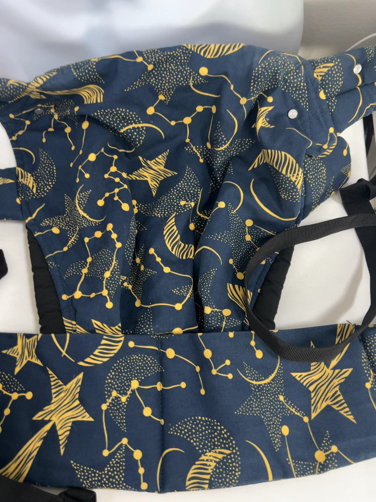 Momcozy Navy Yellow Constellation Print Cotton Baby Carrier 3-24 Months
