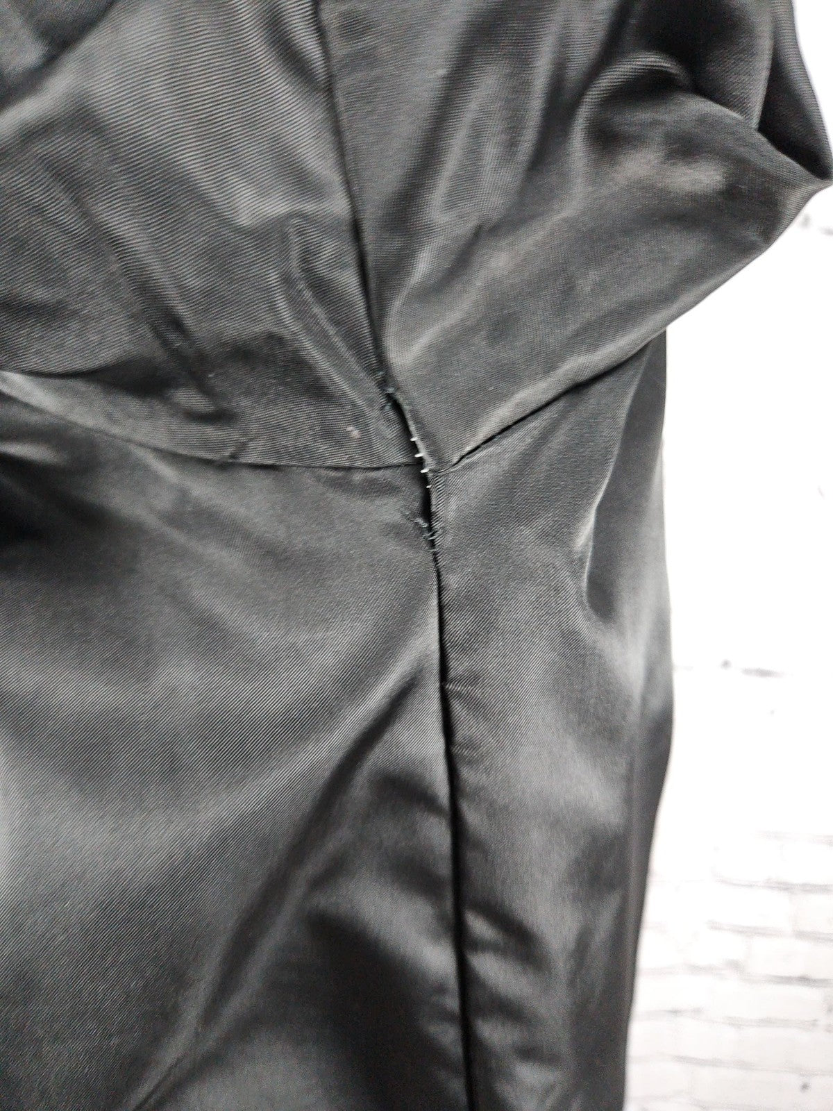 VTG Morgan Taylor Black Leather Asymmetric Shawl Collar Bomber Jacket Women's S
