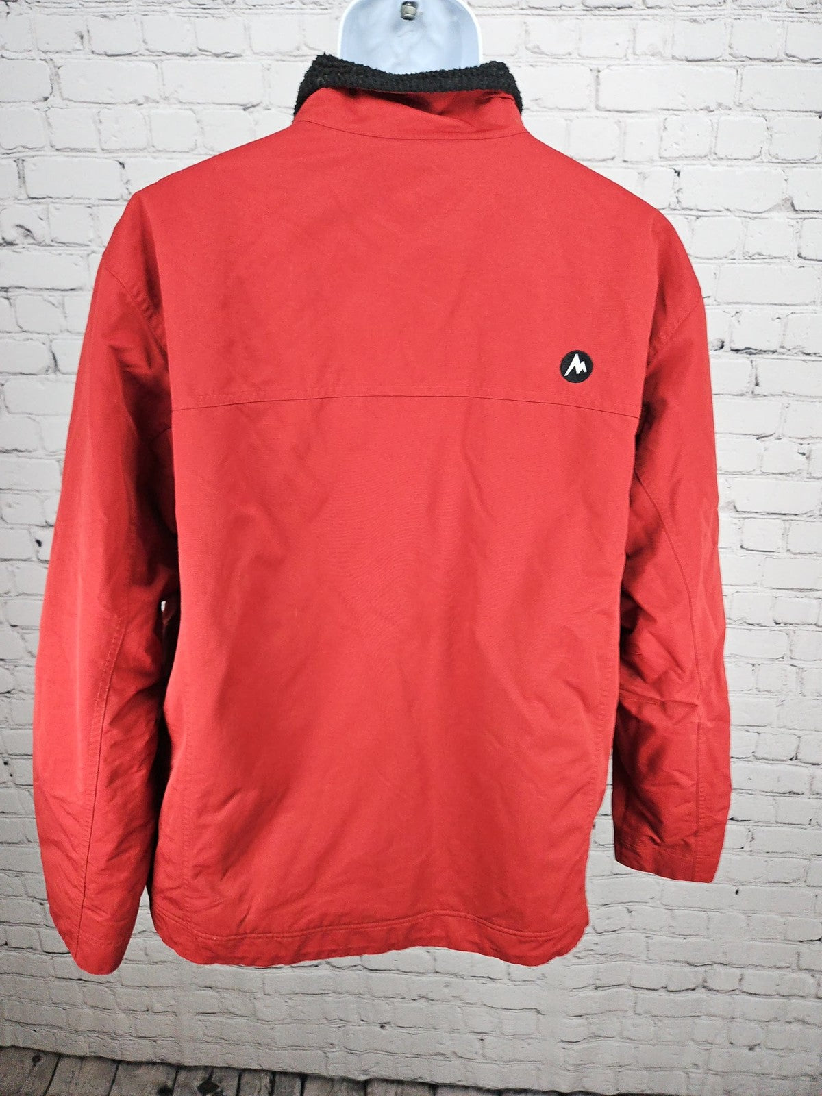 Marmot Red Nylon Sherpa Fleece Lined Insulated Full Zip Jacket Men's XL