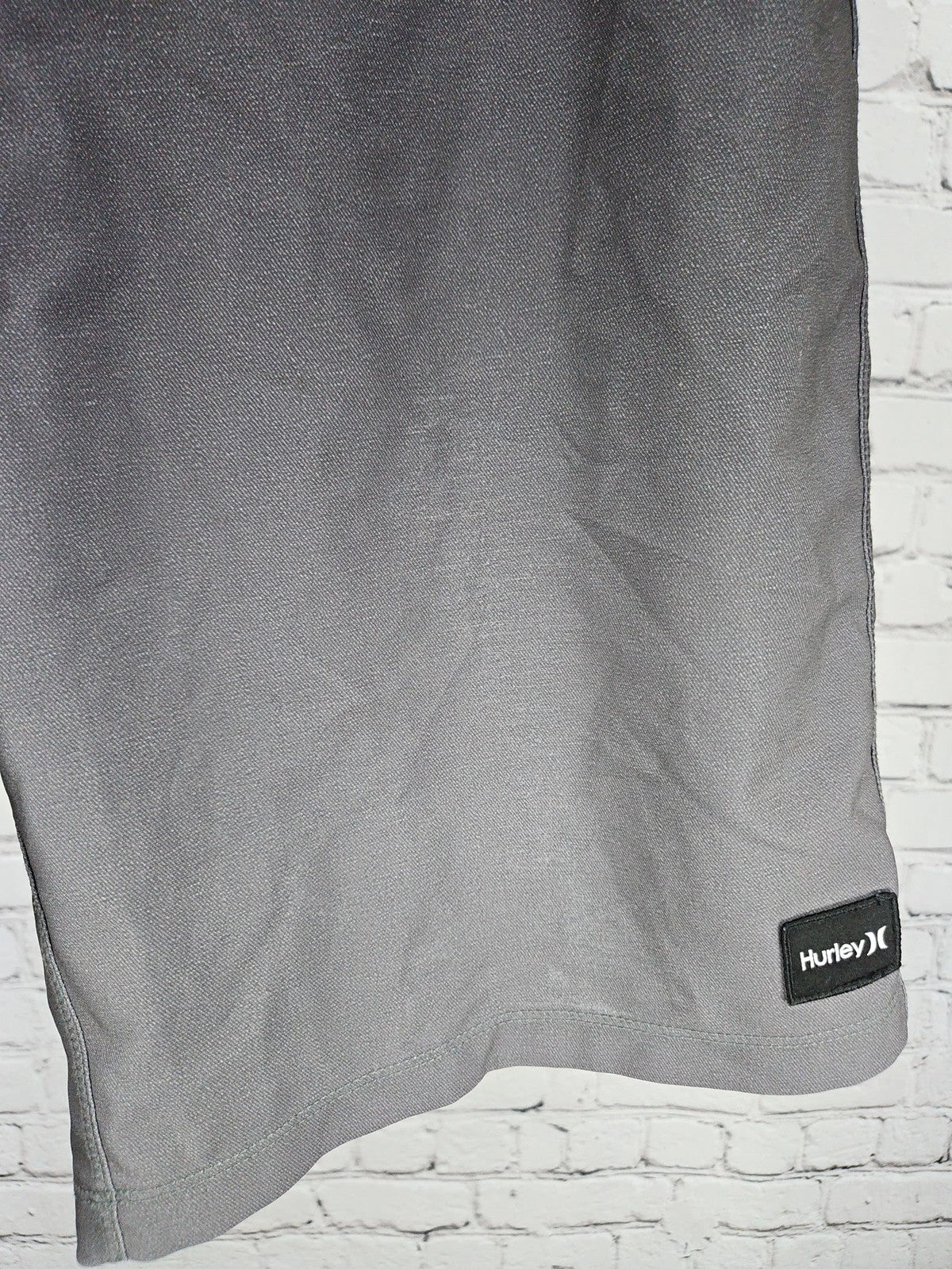 Hurley Black Gray Ombre Lace Up Board Shorts Swim Trunks 32