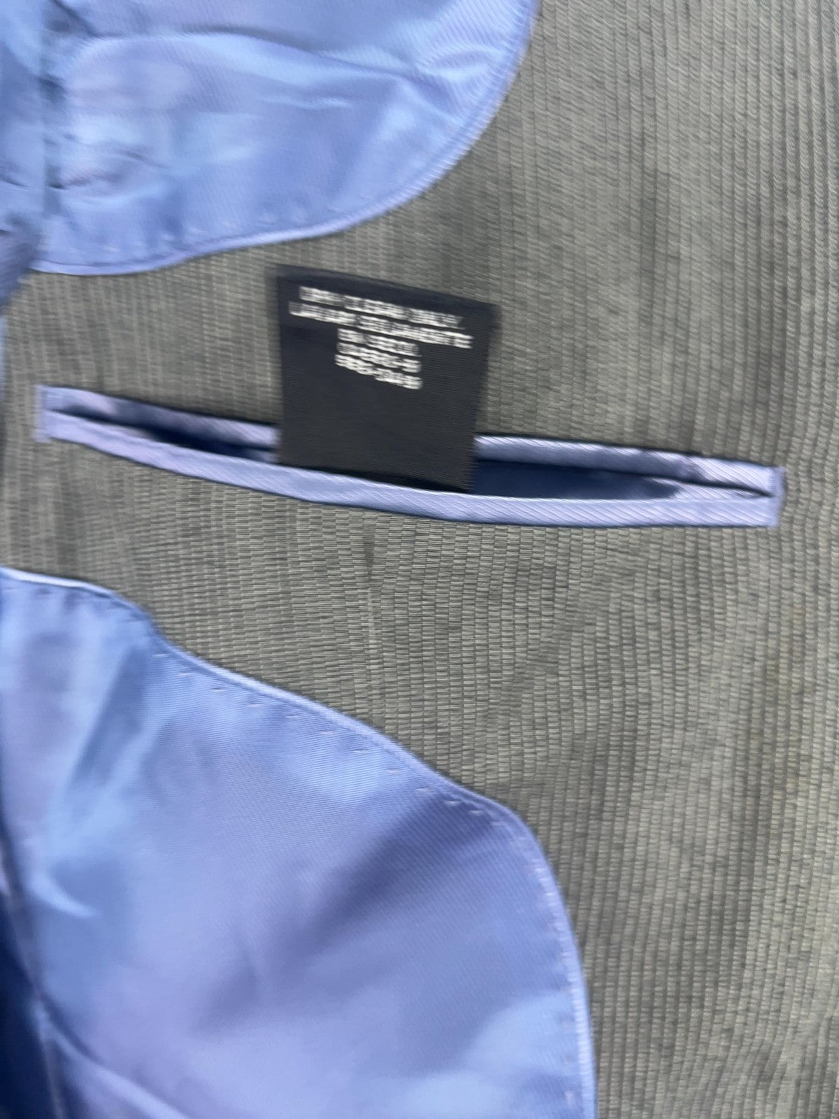 J Ferrar Gray Pinstripe Modern Fit 2 Button Notch Blazer Sport Coat 34S