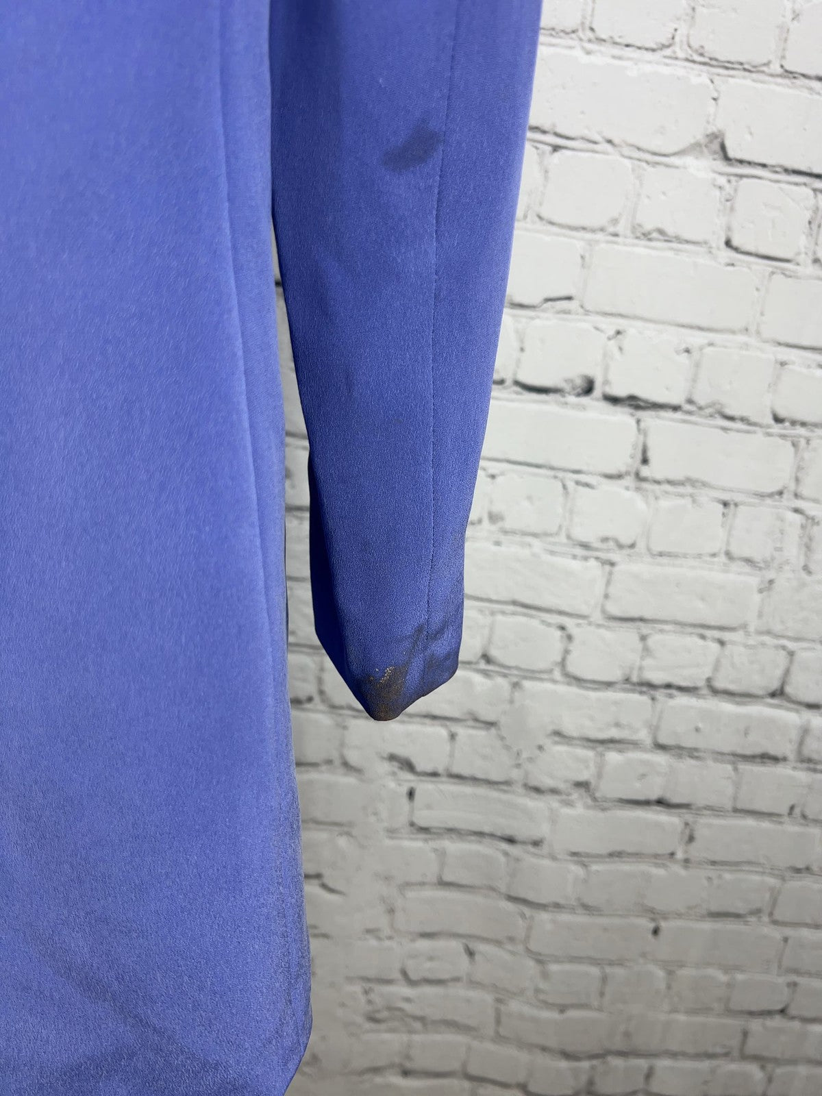 VTG Travis Ayers Periwinkle 100% Silk Shawl Collar 3 Button Lined Blazer 12