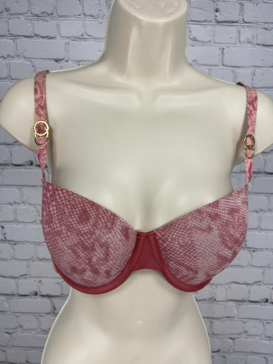 Stella McCartney Pink Snake Print Underwire Molded Cup Bra 36D
