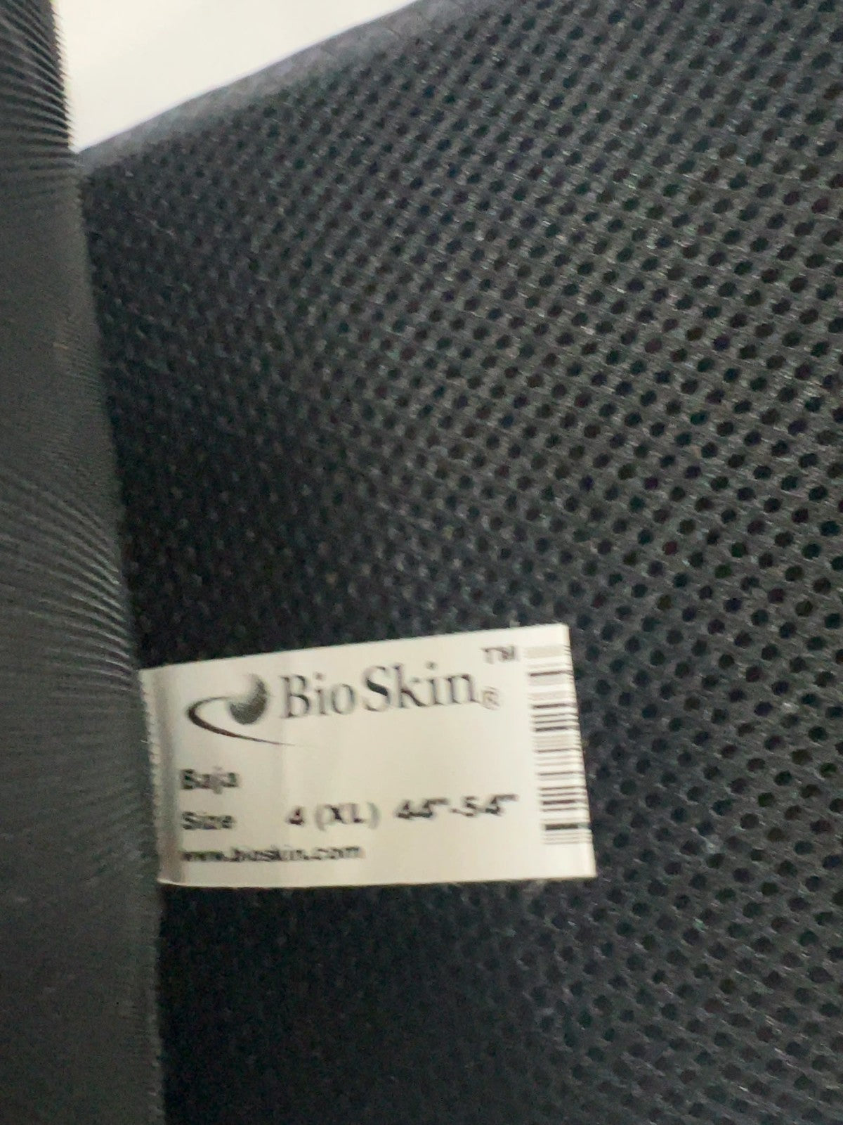 BioSkin Baja Black Adjustable Pulley Lumbar Back Brace Support Size 4 XL