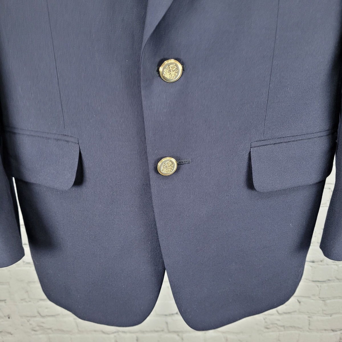 Mapelli De Milano Navy 100% Wool 2 Button Notch Blazer Sport Coat Size 37S