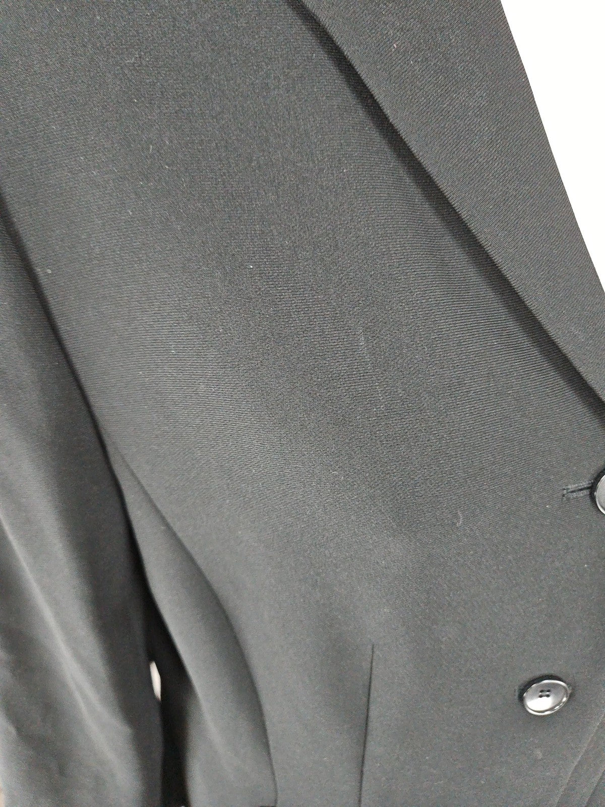 VTG Ann Taylor Black Triacetate 3 Button Notch Collar Lined Blazer 8