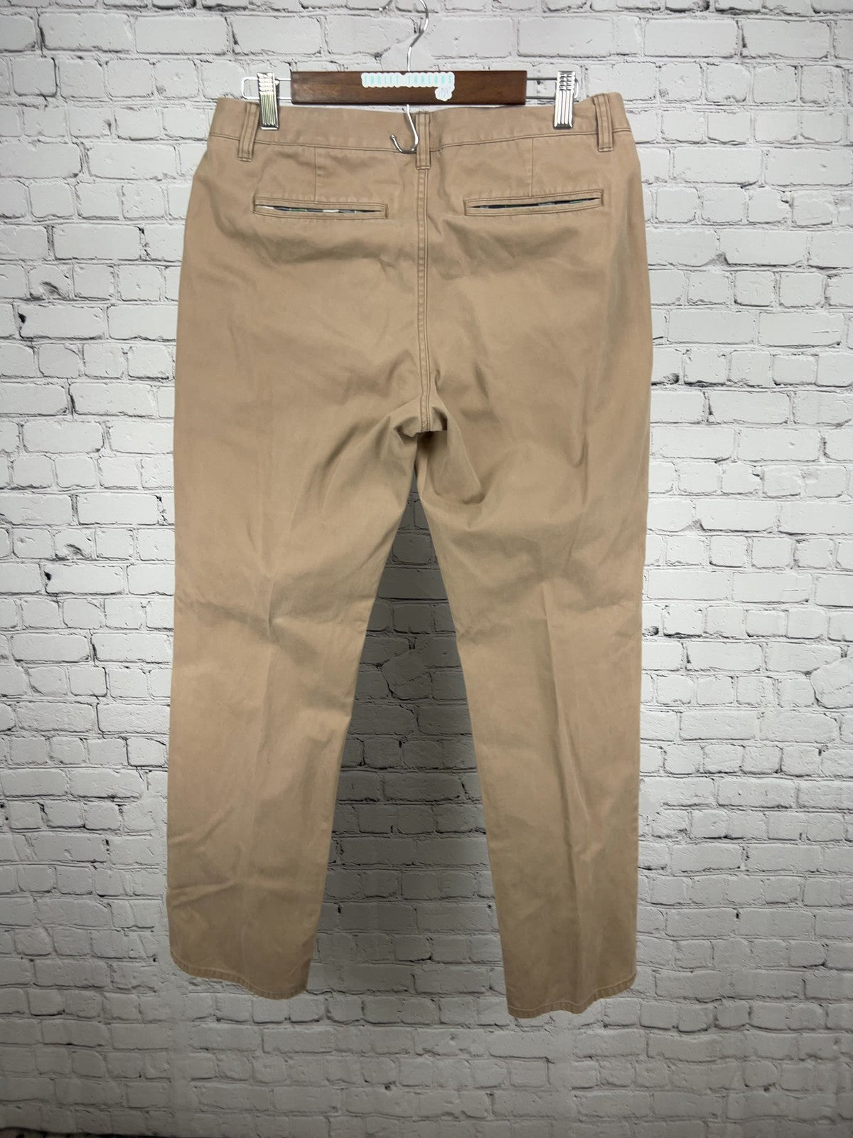 Bonobos Khaki 100% Cotton Straight Leg Flat Front Chino Pants 31x32