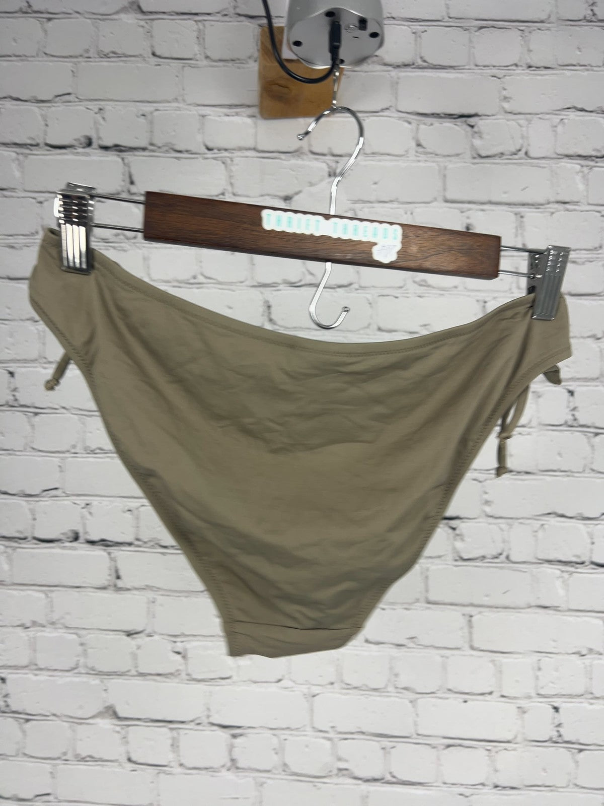 Lascana Taupe Side Tie O-Ring Lined Bikini Bottom Swimwear Size 6