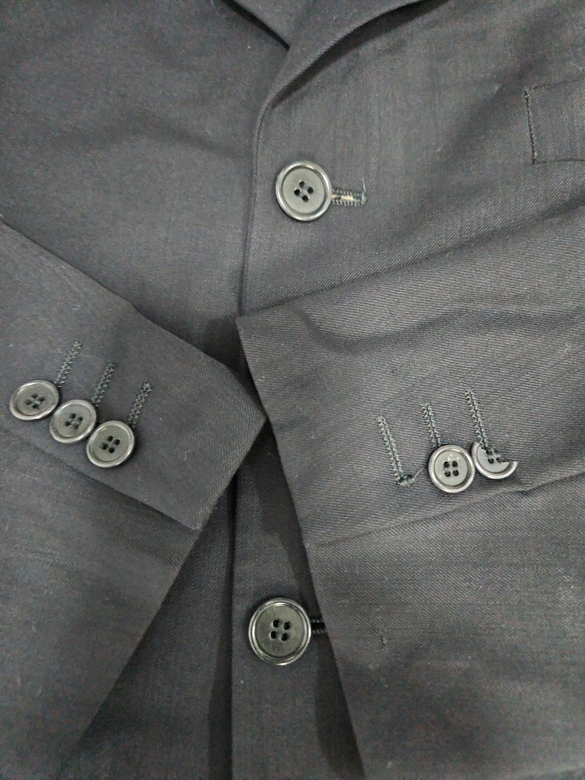 VTG Giorgio Sanetti Navy 100% Wool 3 Button Notch Blazer Sport Coat Italy 42R