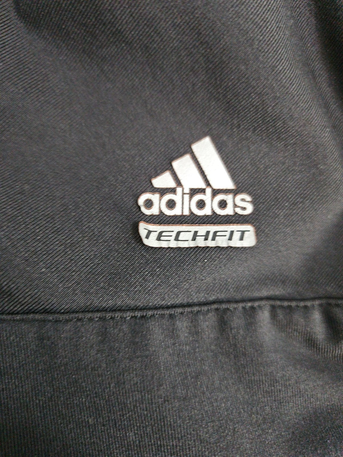 Adidas Techfit Black Full Zip Funnel Neck Thumbhole Track Jacket Women's XL
