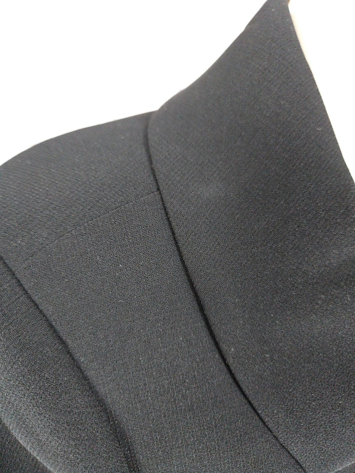 Tahari Arthur S Levine Black Rhinestone Button Cropped Collared Jacket 6P
