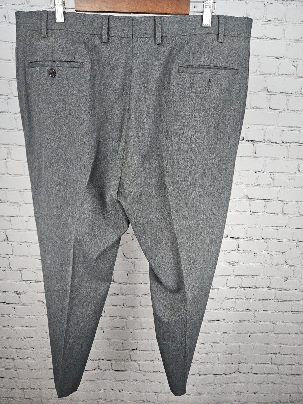 Ralph Lauren Gray Herringbone Flat Front Men's Dress Pants 40 (39X28)