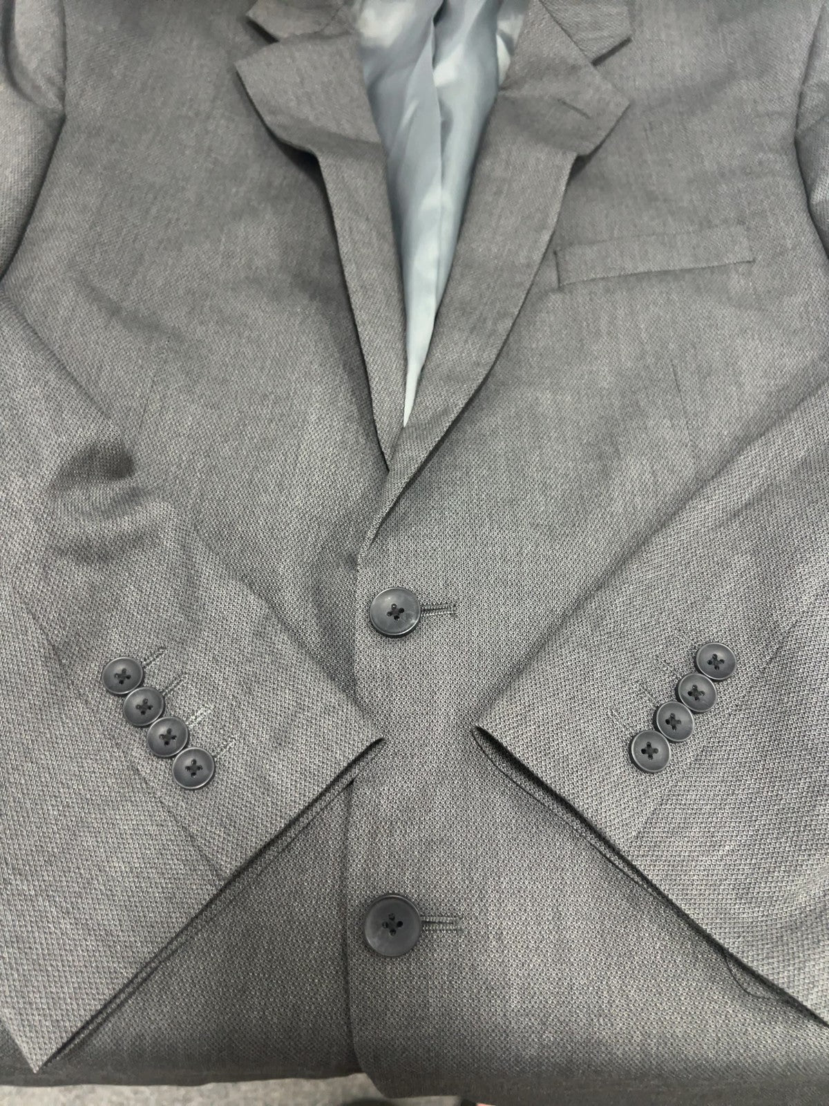 J.M. Haggar Gray Classic Fit 2 Button Single Vented Notch Blazer Sport Coat 44R