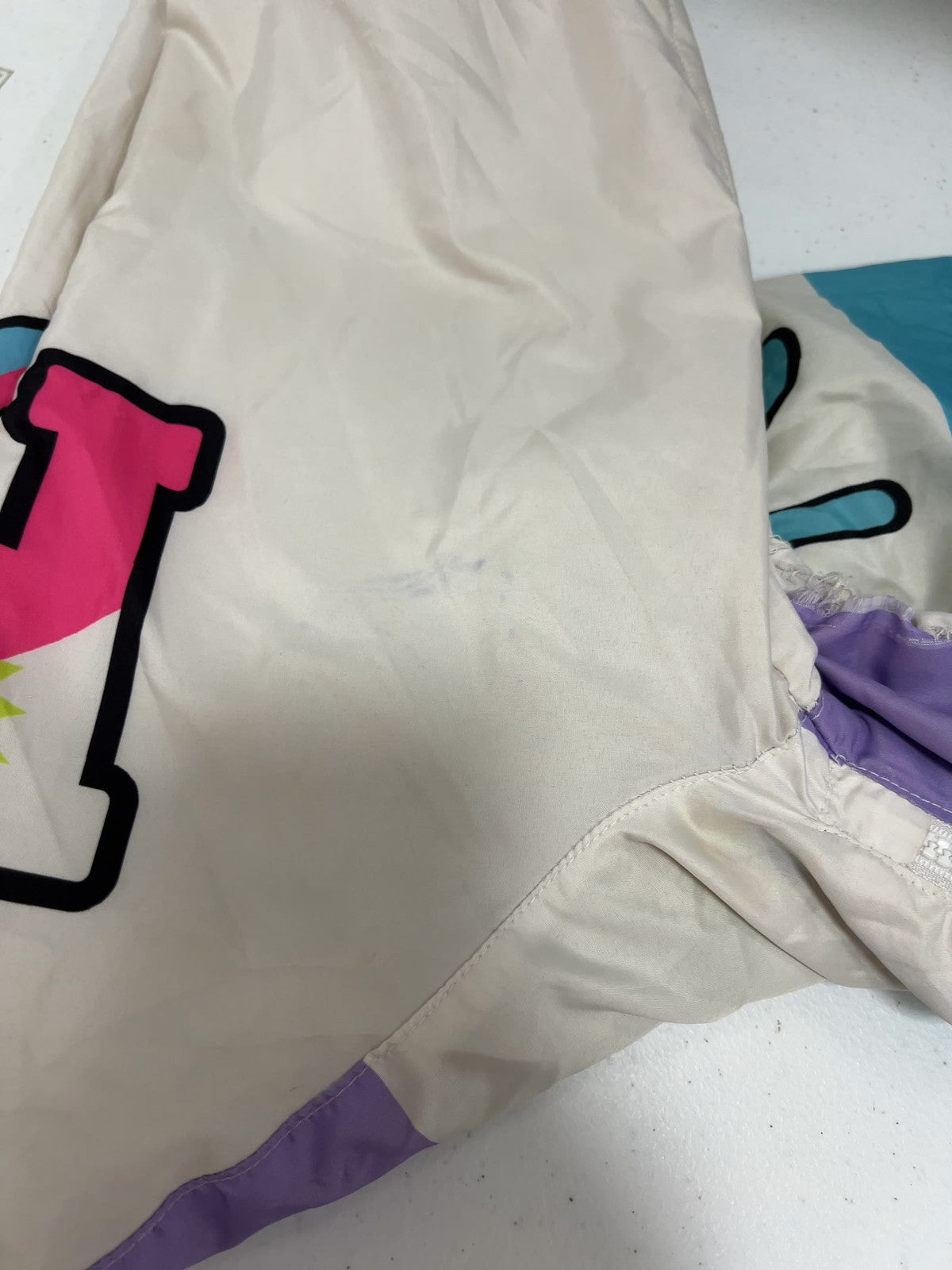 Members Only Nickelodeon Rugrats Cropped Half Zip Windbreaker Jacket L
