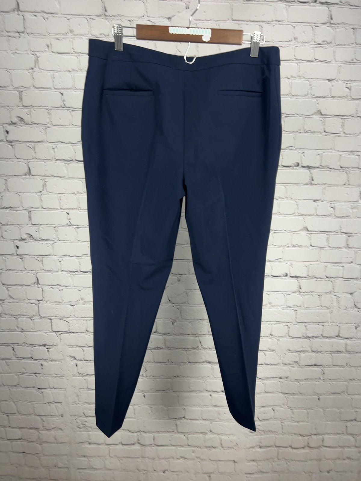 Tommy Hilfiger Navy Blue Straight Leg Flat Front Dress Pants 10