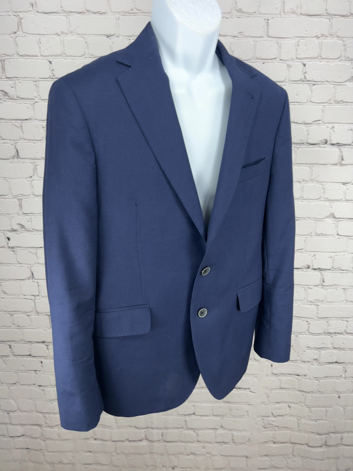 Joseph Abboud Heritage Navy 100% Wool 2 Button Slim Fit Blazer Sport Coat 40S