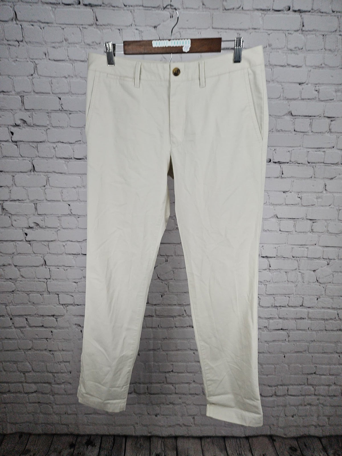 Bonobos Slim Fit Cream Stretch Cotton Blend Chino Pants Men's 31