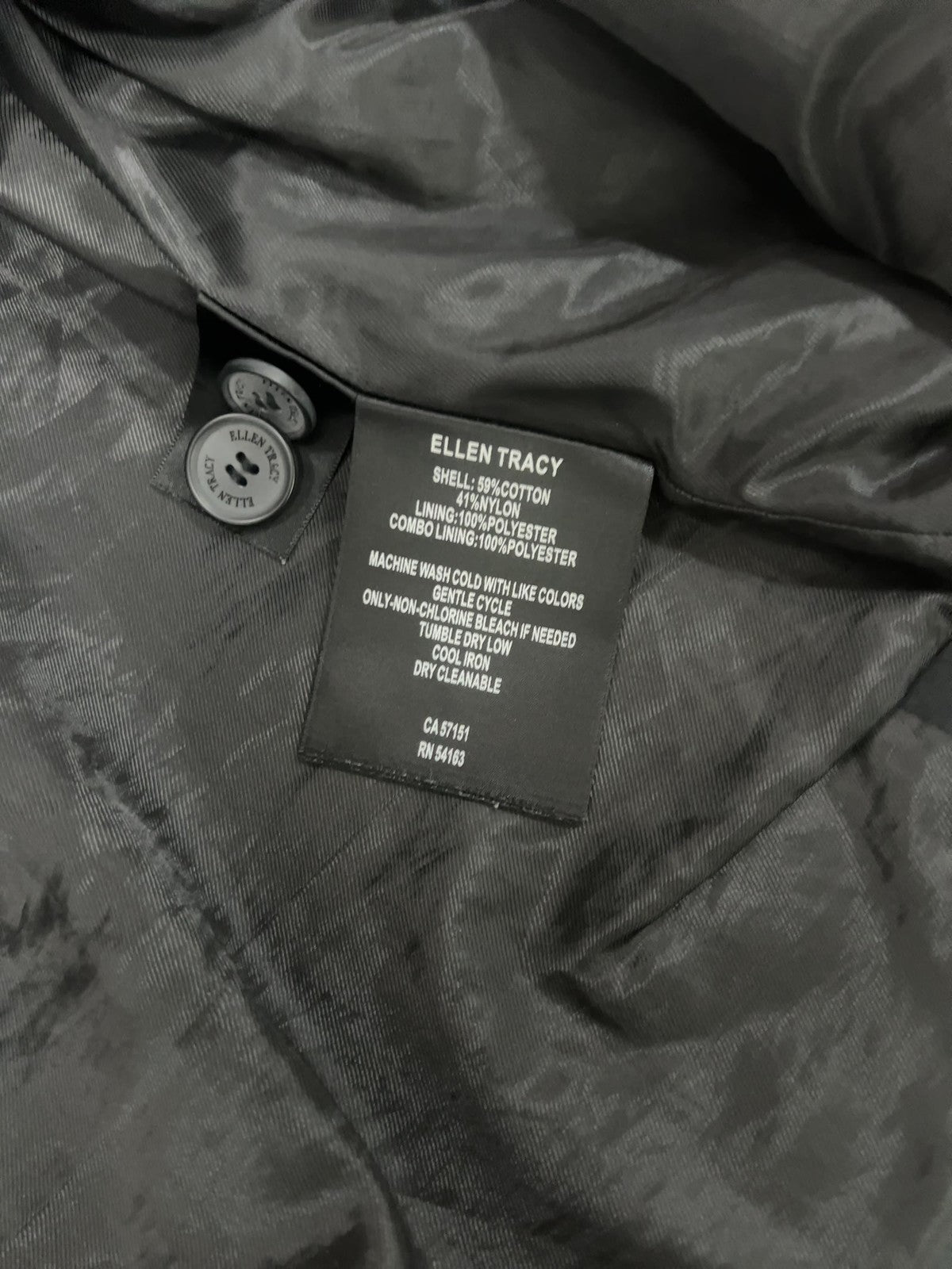 Ellen Tracy Black Hooded Drawstring Waist Utility Anorak Jacket Women's 2X