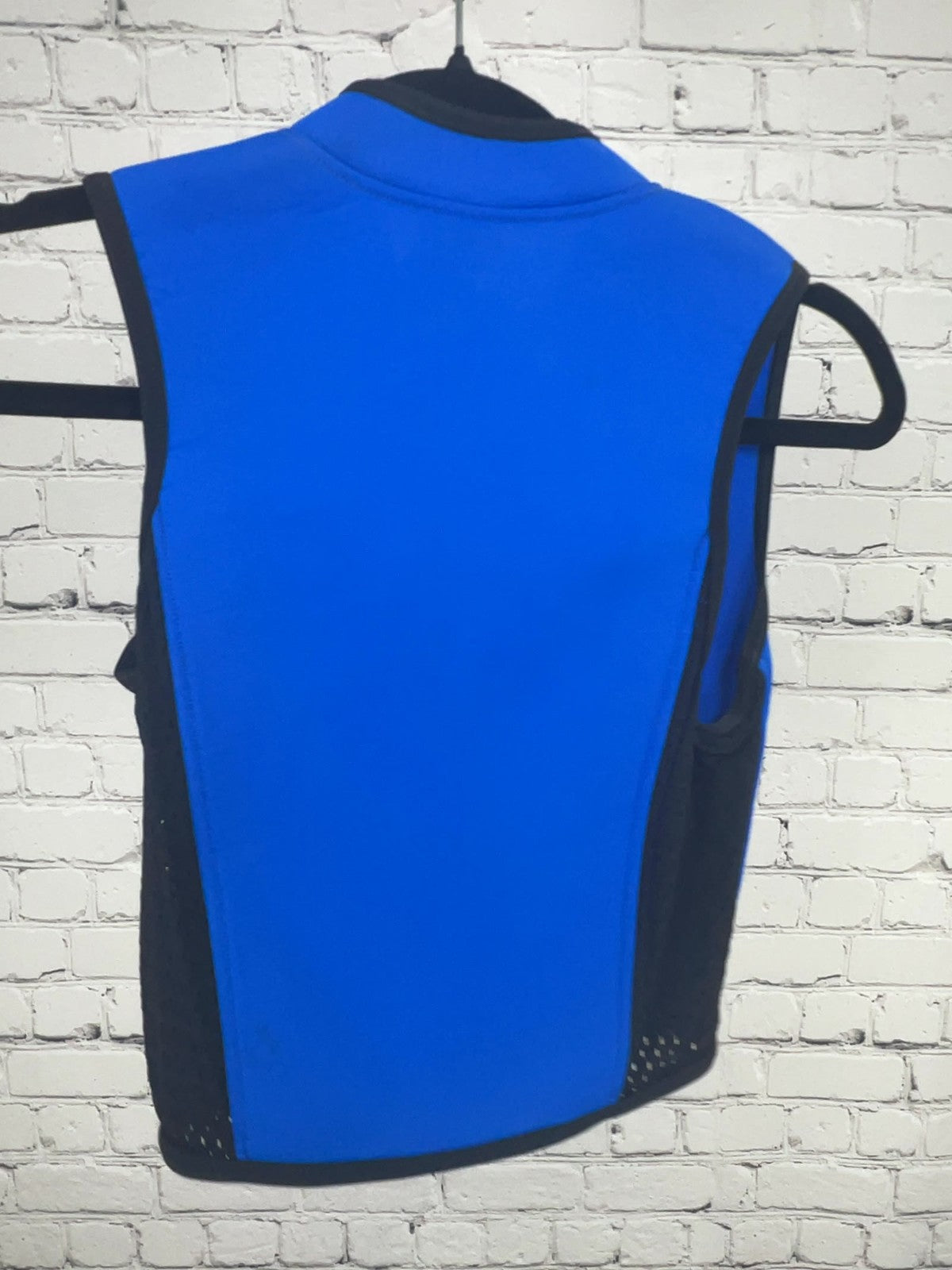 VTG Speedo Sport Systems Blue Full Zip Mesh Panel Sleeveless Swim Top Kids 10